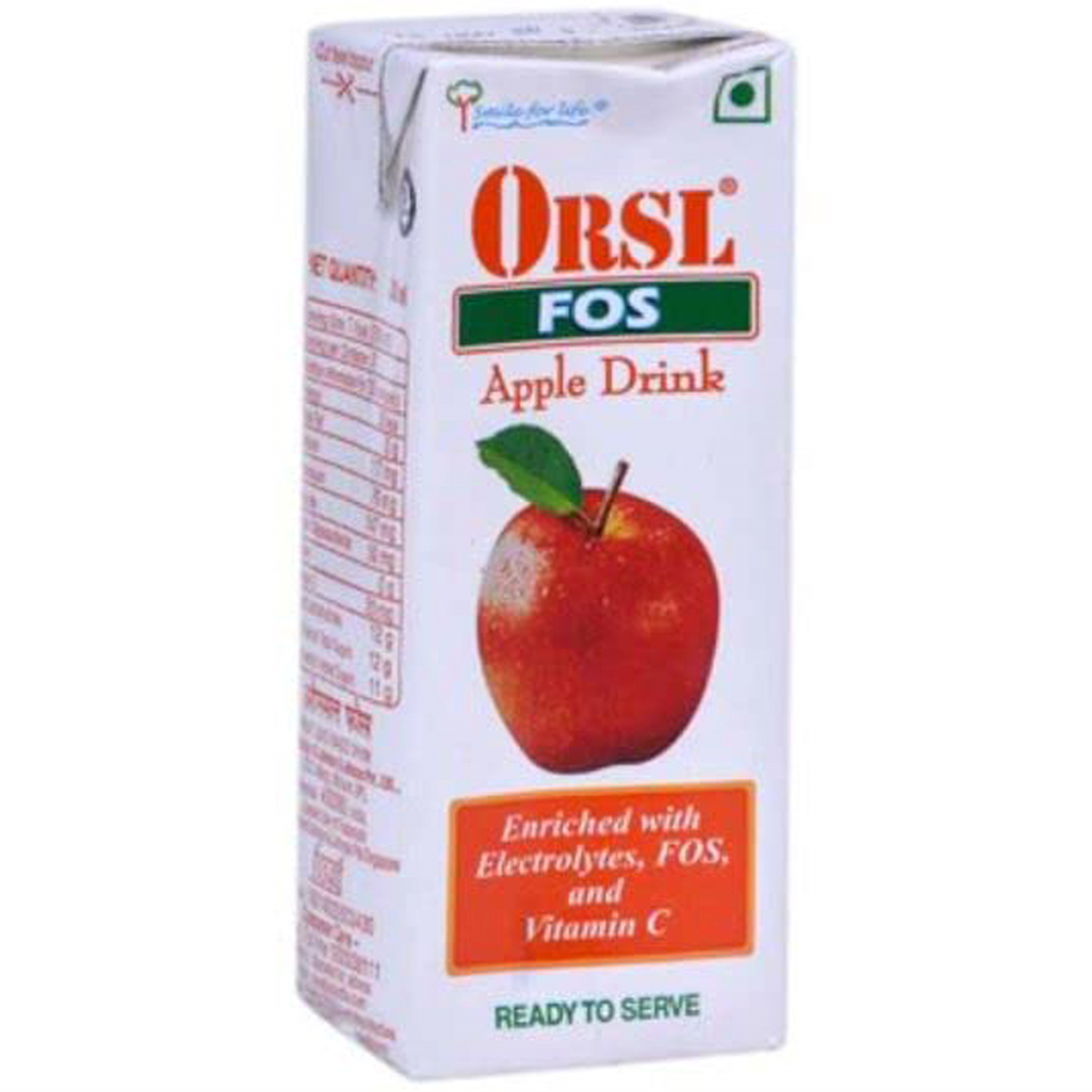 ORSL Fos Apple Drink Liquid 200 ml, Pack of 1 ORSL Fos Apple Drink Liquid 200 ml, Pack of 1