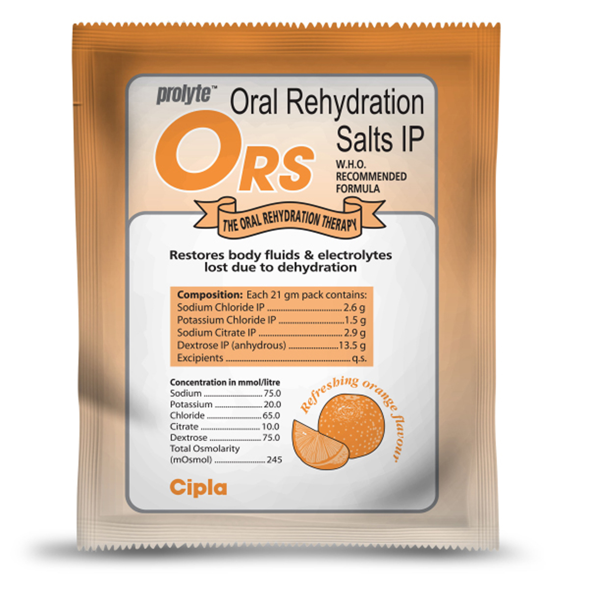 ORS Orange Flavour Powder, 21 gm, Pack of 1 POWDER