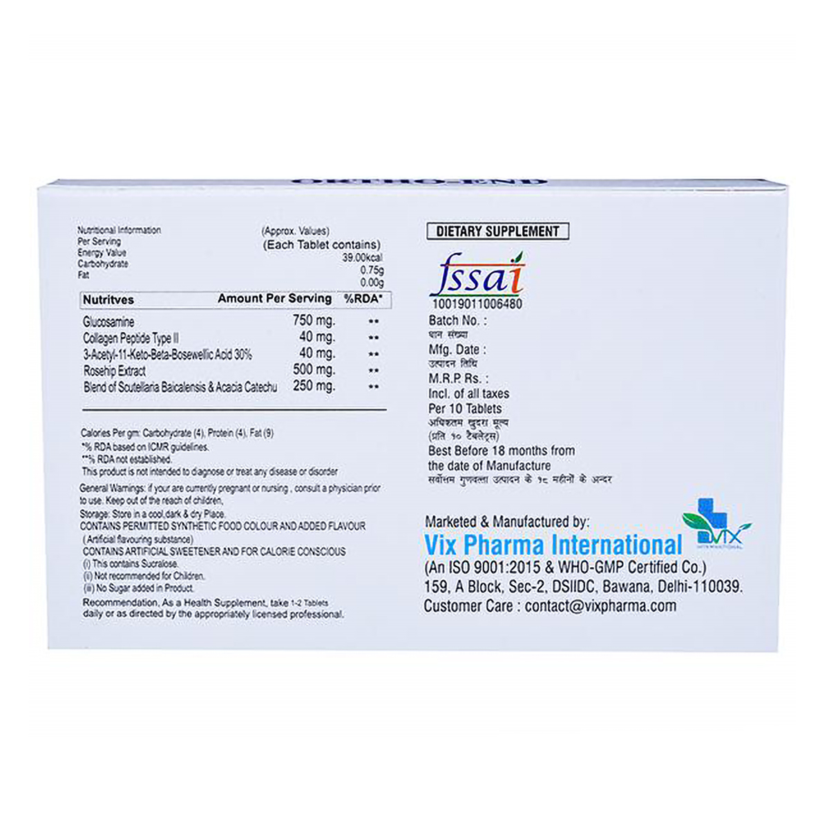 ORTHO-END TABLET 10'S, Pack of 10 ORTHO-END TABLET 10'S, Pack of 10