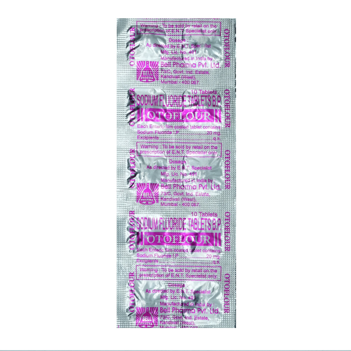 Otoflour Tablet 10's, Pack of 10 TabletS Otoflour Tablet 10's, Pack of 10 TabletS