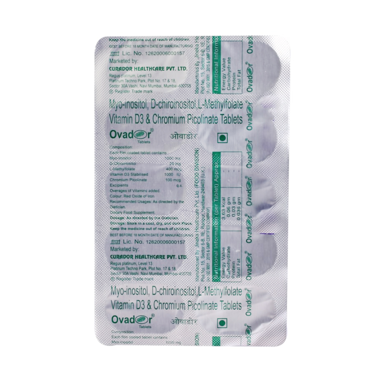 Ovador Tablet 10's, Pack of 10 TABLETS Ovador Tablet 10's, Pack of 10 TABLETS