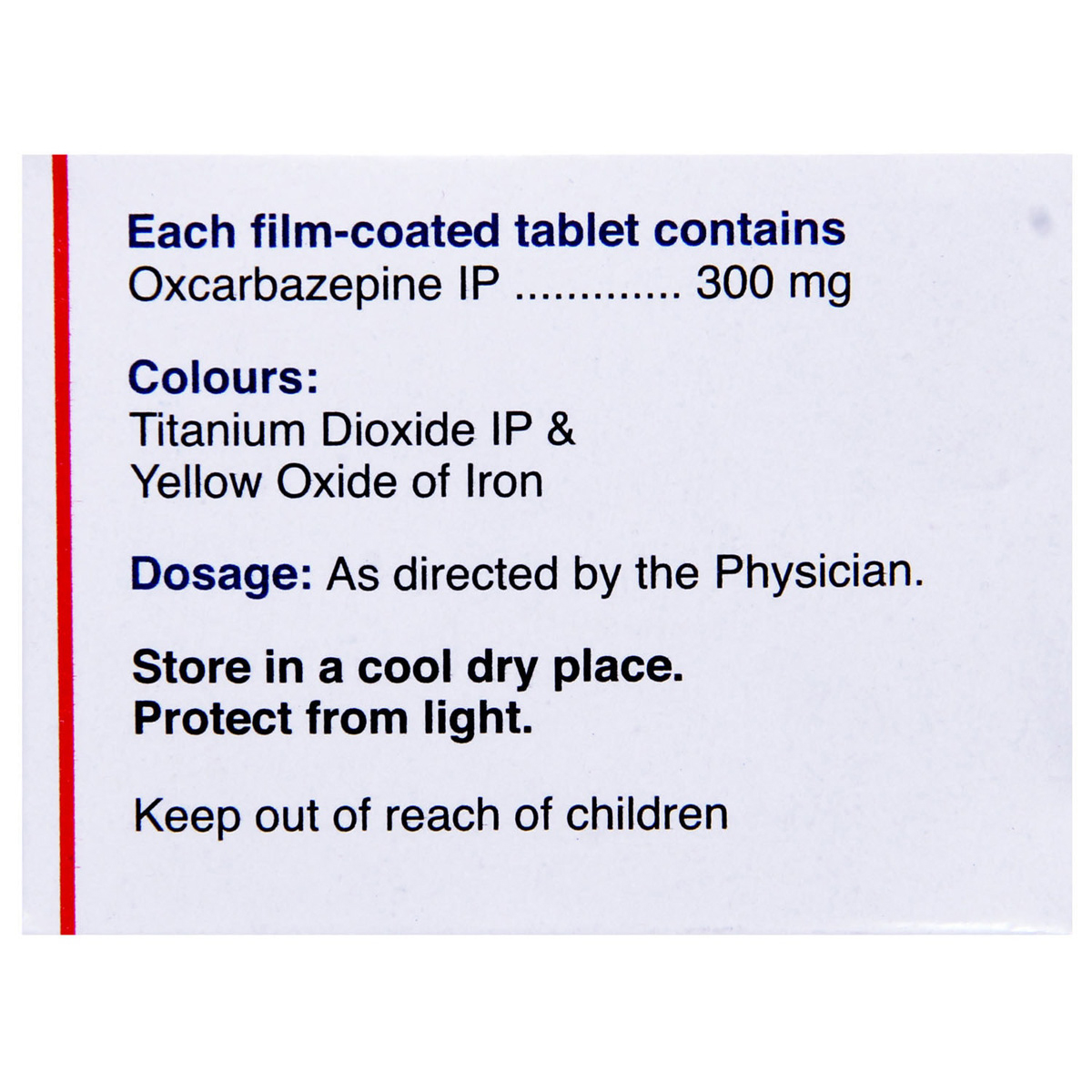 Oxcarb-300 Tablet 10's, Pack of 10 TABLETS Oxcarb-300 Tablet 10's, Pack of 10 TABLETS