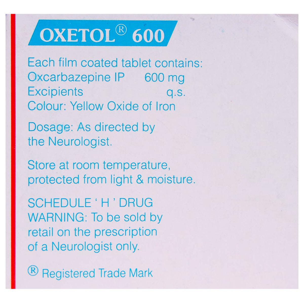 Oxetol 600 Tablet 10's, Pack of 10 TABLETS Oxetol 600 Tablet 10's, Pack of 10 TABLETS