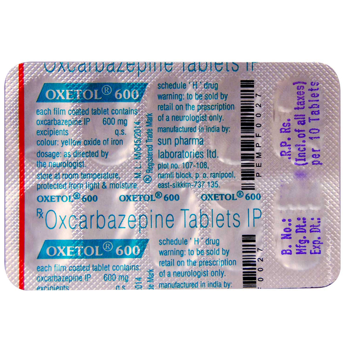 Oxetol 600 Tablet 10's, Pack of 10 TABLETS Oxetol 600 Tablet 10's, Pack of 10 TABLETS