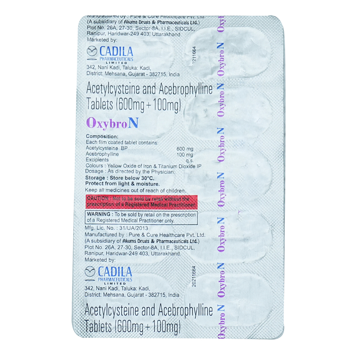 Oxybro N Tablet 10's, Pack of 10 TabletS Oxybro N Tablet 10's, Pack of 10 TabletS