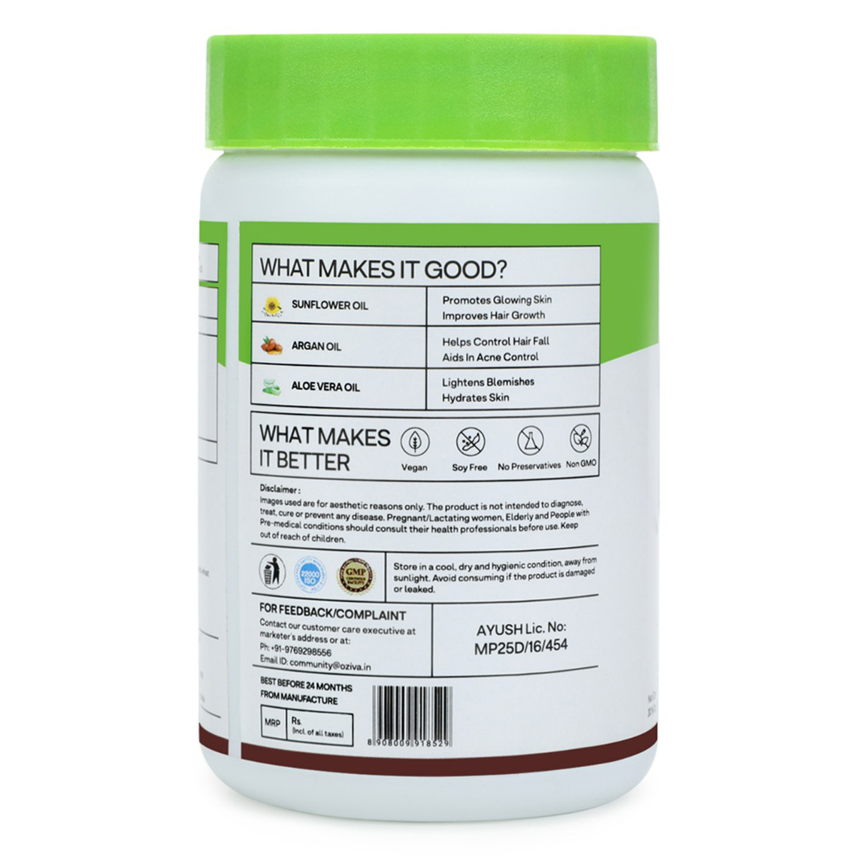 OZiva Plant Based Vitamin E, 30 Capsules, Pack of 1 OZiva Plant Based Vitamin E, 30 Capsules, Pack of 1