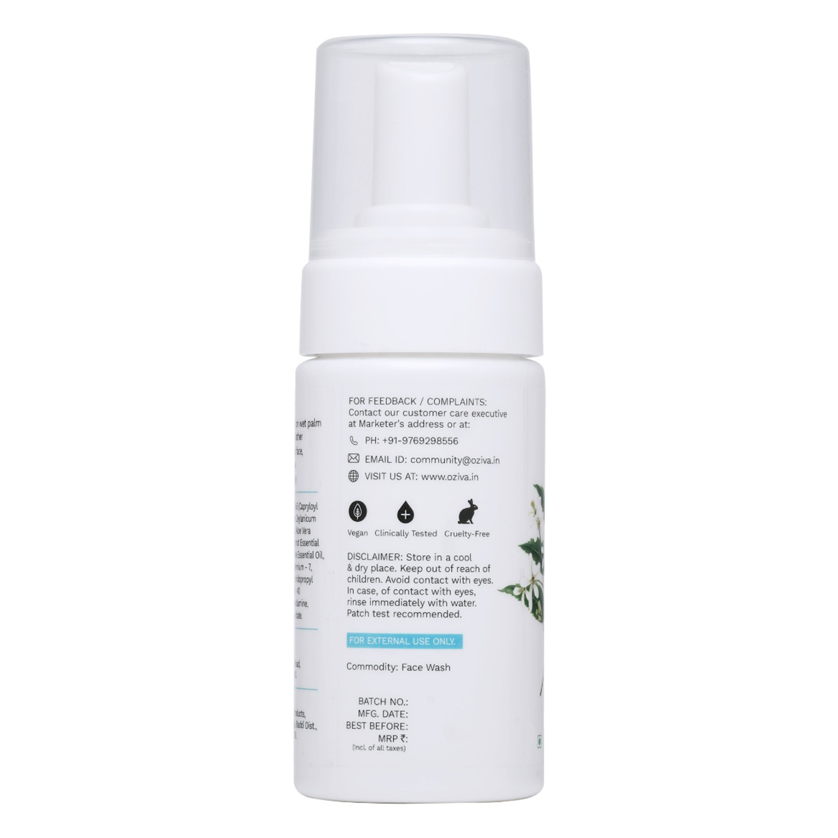 OZiva Phyto Cleanse Anti-Acne Face Wash 100 ml | Ceylon Cinnamon, Neem, Tea Tree | Controls Acne | Maintans Skin pH Balance | For Men & Women | For Oily, Combination, Acne Prone Skin & All Skin Type, Pack of 1 OZiva Phyto Cleanse Anti-Acne Face Wash 100 ml | Ceylon Cinnamon, Neem, Tea Tree | Controls Acne | Maintans Skin pH Balance | For Men & Women | For Oily, Combination, Acne Prone Skin & All Skin Type, Pack of 1