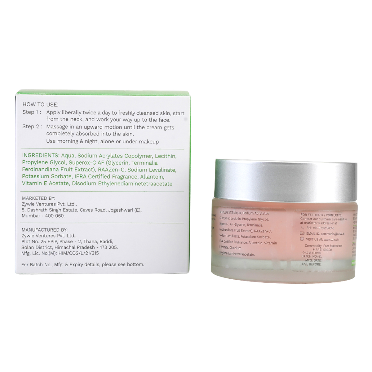 OZiva Bioactive Vitamin C30 Face Moisturiser, 50 gm, Pack of 1 OZiva Bioactive Vitamin C30 Face Moisturiser, 50 gm, Pack of 1