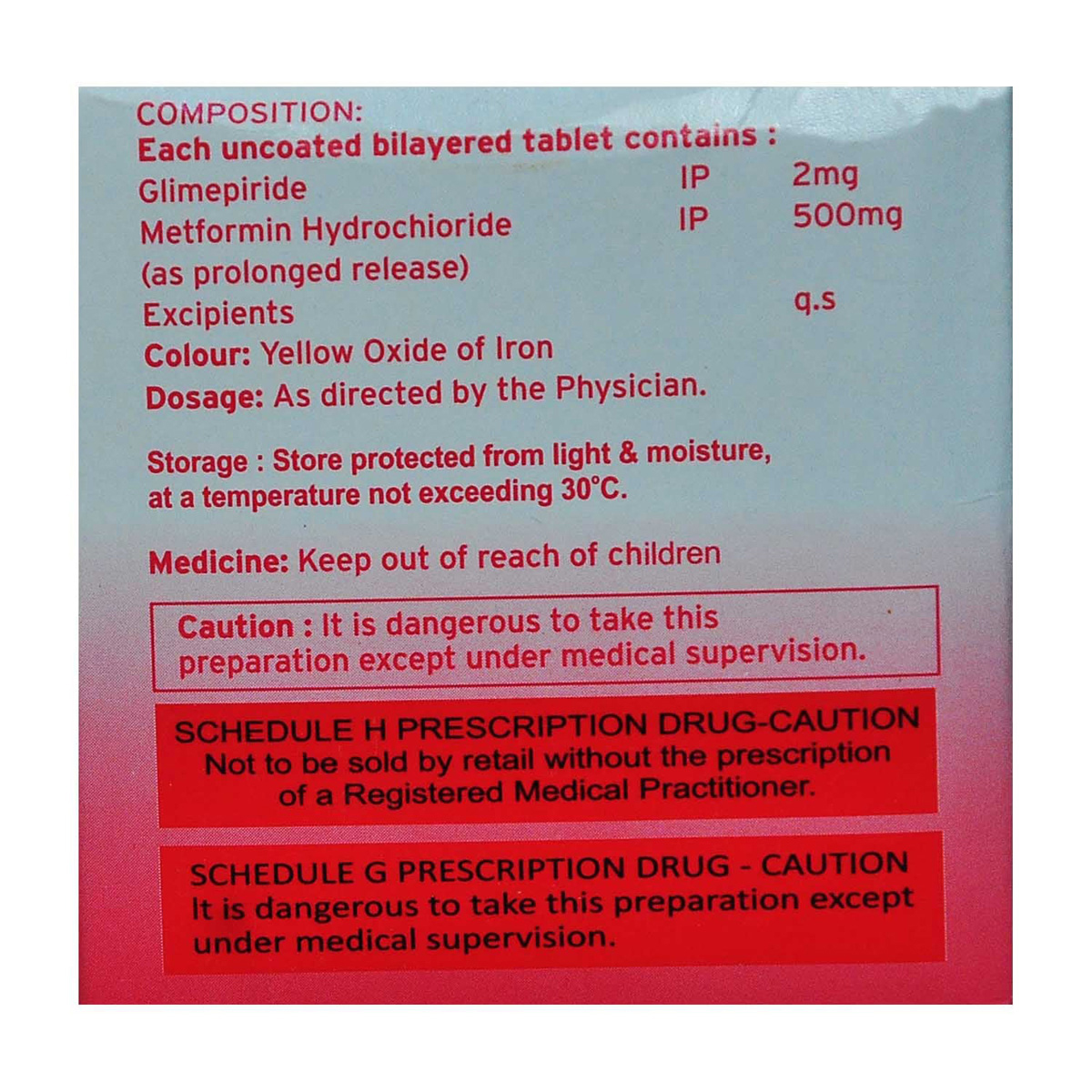 Ozomet-G2 ER Tablet 15's, Pack of 15 TABLETS Ozomet-G2 ER Tablet 15's, Pack of 15 TABLETS