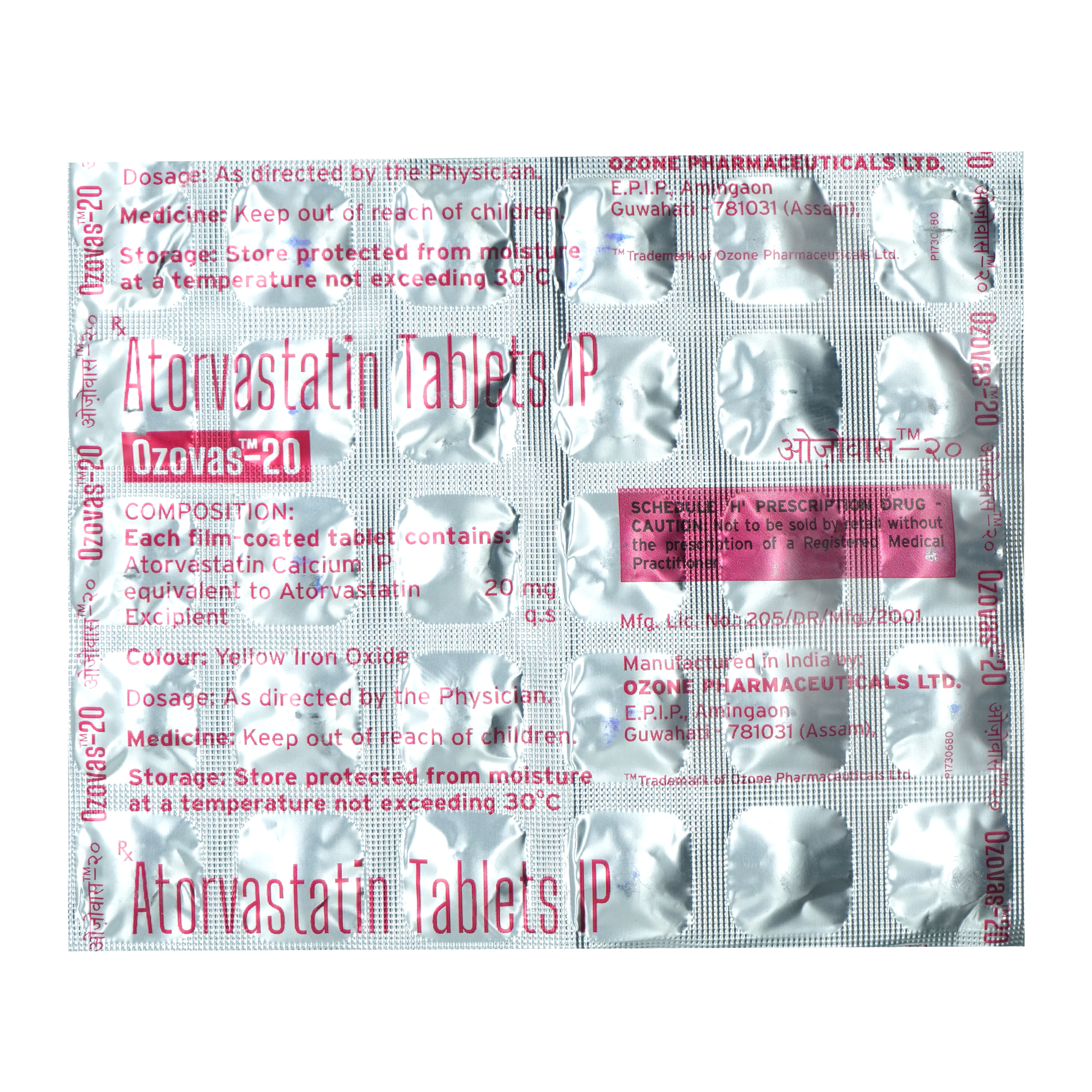 Ozovas 20 mg Tablet 30's, Pack of 30 TABLETS Ozovas 20 mg Tablet 30's, Pack of 30 TABLETS