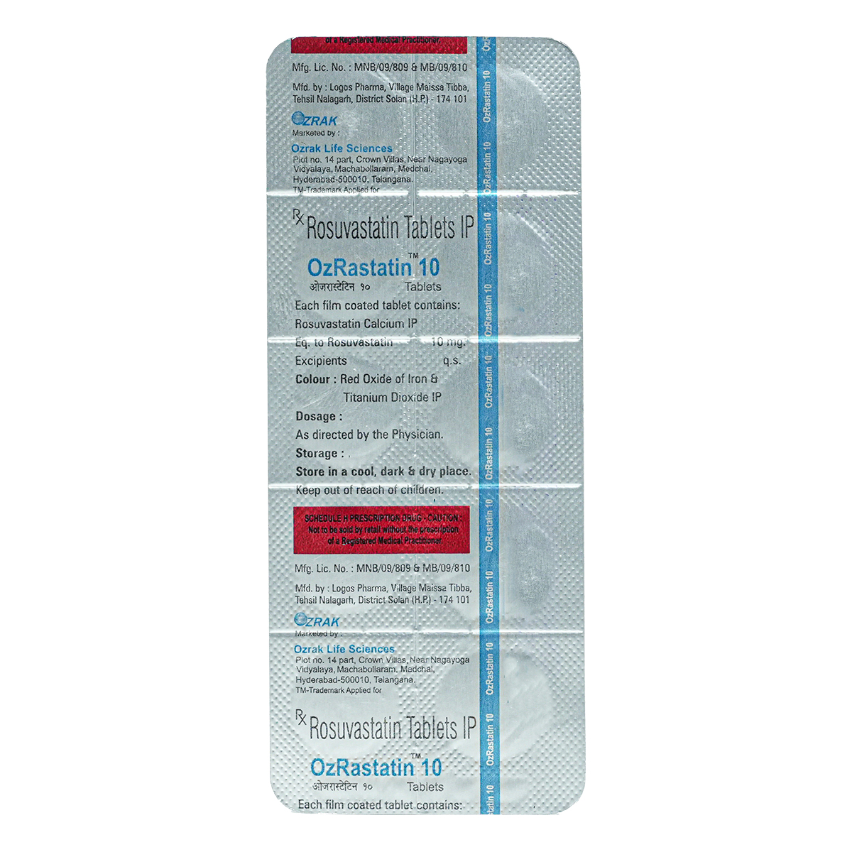 Ozrastatin 10 Tablet 10's, Pack of 10 TABLETS Ozrastatin 10 Tablet 10's, Pack of 10 TABLETS