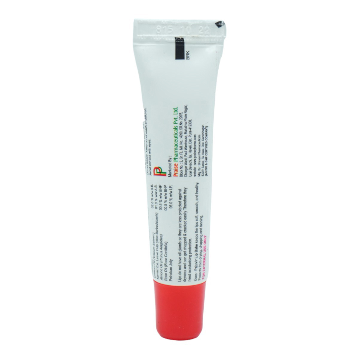 Pajuvir Lip Balm 10 gm, Pack of 1 Pajuvir Lip Balm 10 gm, Pack of 1