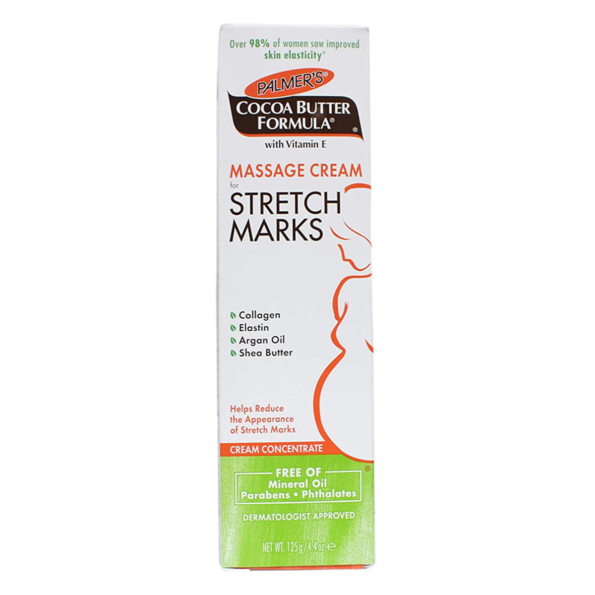 Palmers Cocoa Butter Formula Stretch Marks Massage Cream 125 gm | Collagen, Elastin, Argan Oil, Shea Butter, Cocoa Butter & Vitamin E | Reduces Stretch Marks | For Sensitive Skin, Pack of 1 Palmers Cocoa Butter Formula Stretch Marks Massage Cream 125 gm | Collagen, Elastin, Argan Oil, Shea Butter, Cocoa Butter & Vitamin E | Reduces Stretch Marks | For Sensitive Skin, Pack of 1