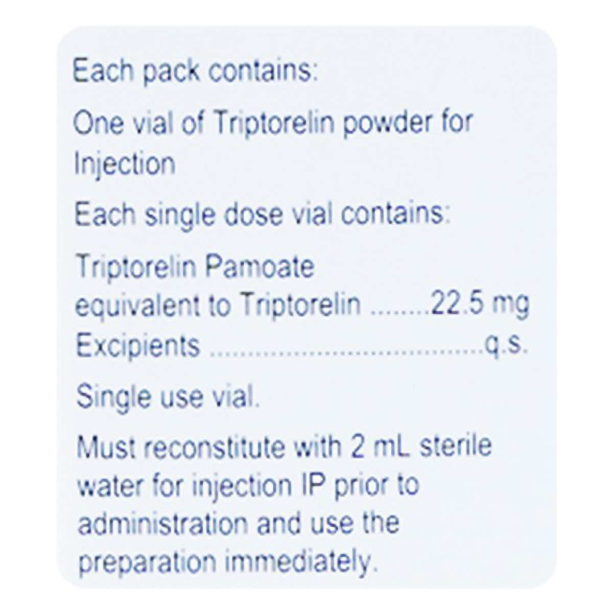 Pamorelin La 22.5Mg Inj, Pack of 1 Injection Pamorelin La 22.5Mg Inj, Pack of 1 Injection
