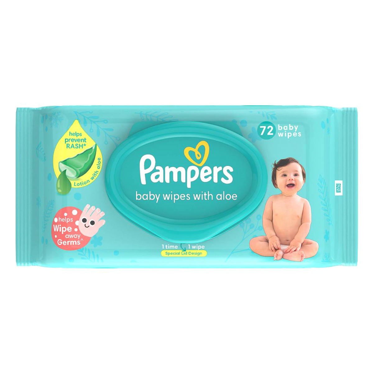 Pampers Baby Wipes with Aloe, 72 Count, Pack of 1 Pampers Baby Wipes with Aloe, 72 Count, Pack of 1