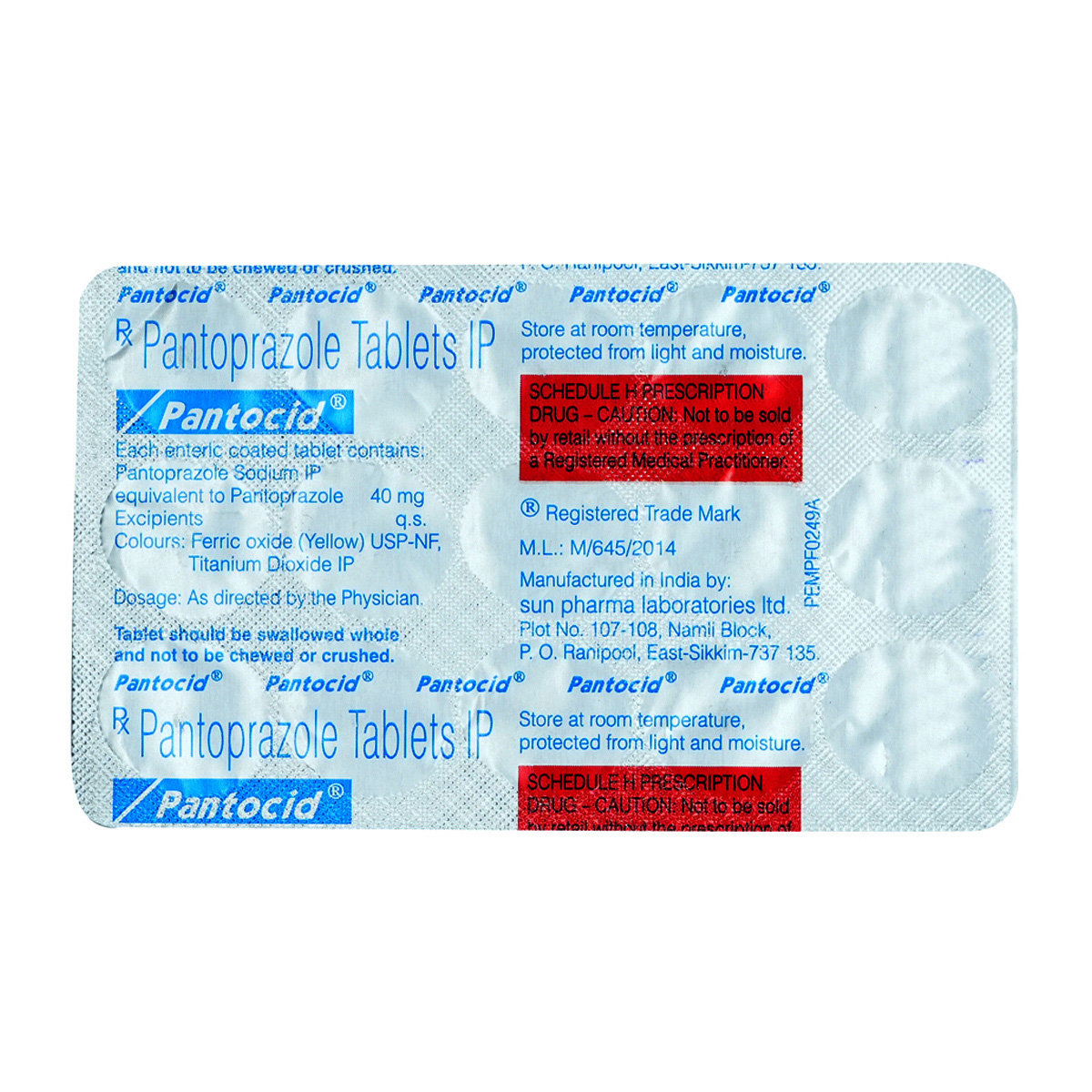 Pantocid Tablet 15's, Pack of 15 TABLETS Pantocid Tablet 15's, Pack of 15 TABLETS
