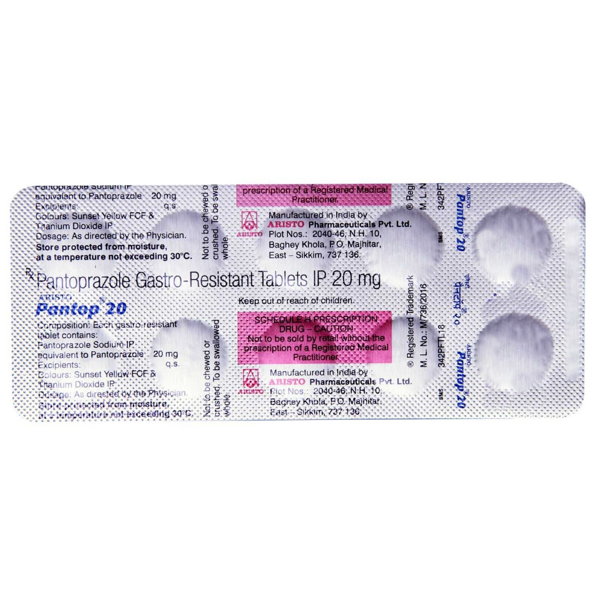 Pantop 20 Tablet 10's, Pack of 10 TABLETS Pantop 20 Tablet 10's, Pack of 10 TABLETS