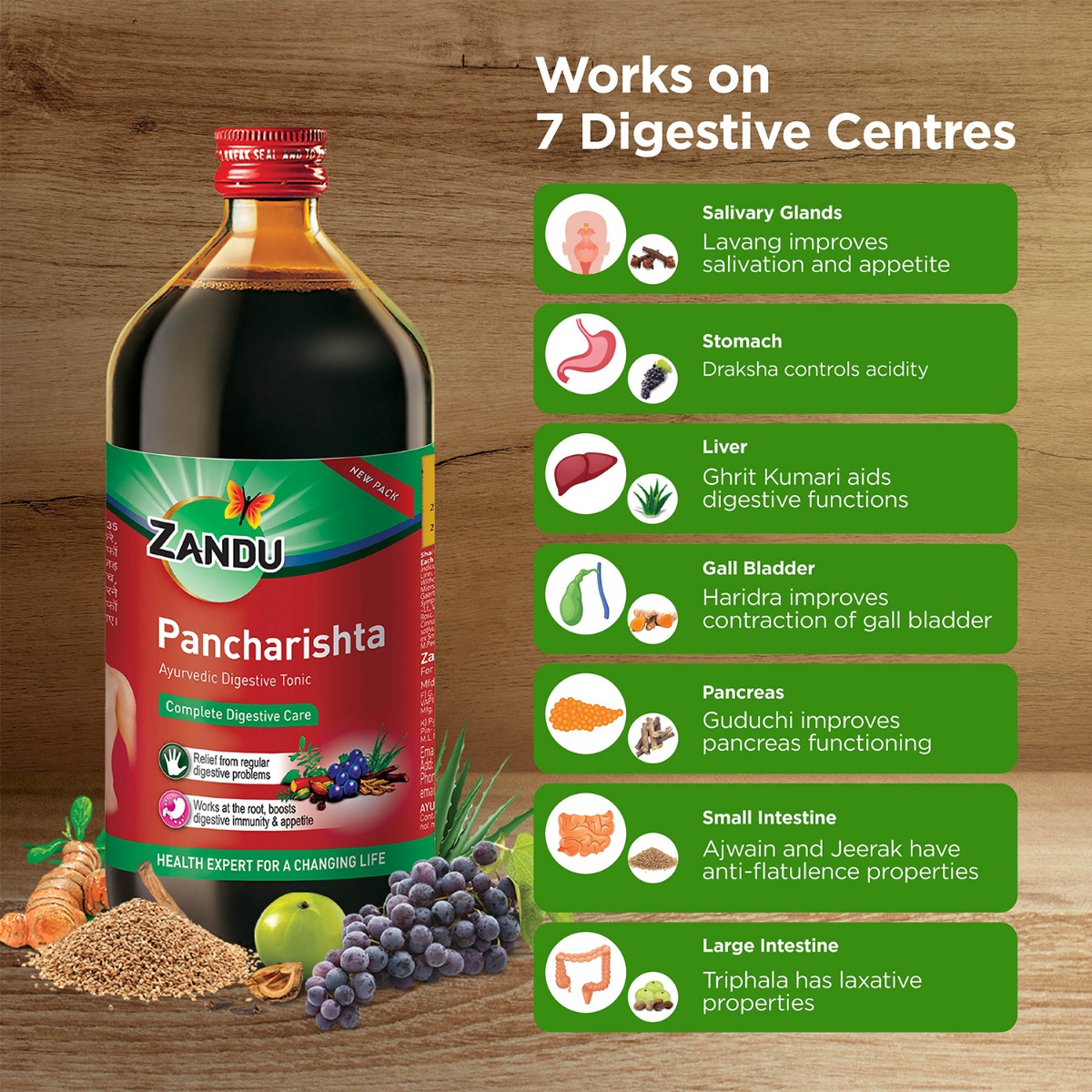 Zandu Pancharishta Ayurvedic Digestive Tonic, 650 ml, Pack of 1 Zandu Pancharishta Ayurvedic Digestive Tonic, 650 ml, Pack of 1