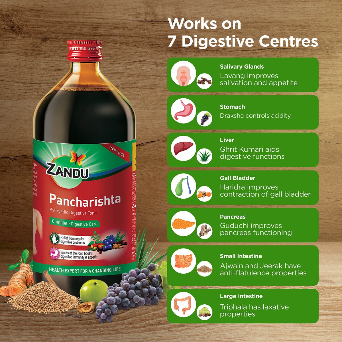 Zandu Pancharishta Ayurvedic Digestive Tonic, 650 ml, Pack of 1