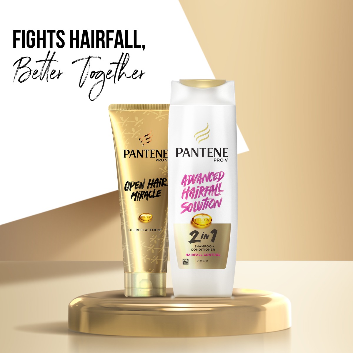 Pantene Pro-V 2 In 1 Hair Fall Control Shampoo + Conditioner, 180 ml, Pack of 1 Pantene Pro-V 2 In 1 Hair Fall Control Shampoo + Conditioner, 180 ml, Pack of 1