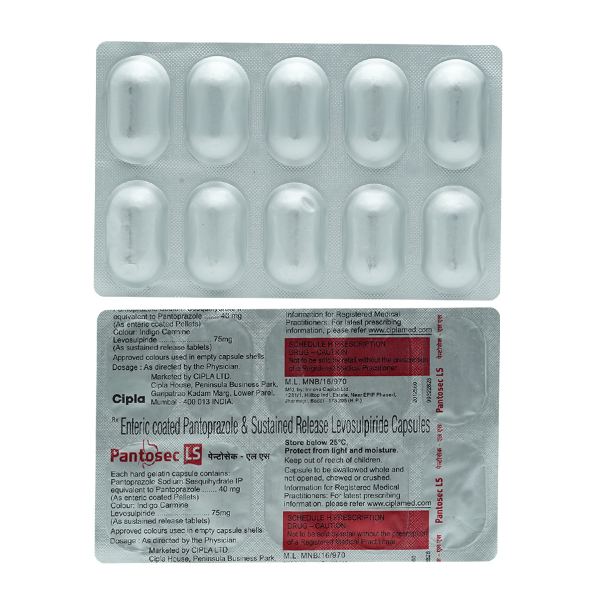 Pantosec LS Capsule 10's, Pack of 10 CAPSULES Pantosec LS Capsule 10's, Pack of 10 CAPSULES