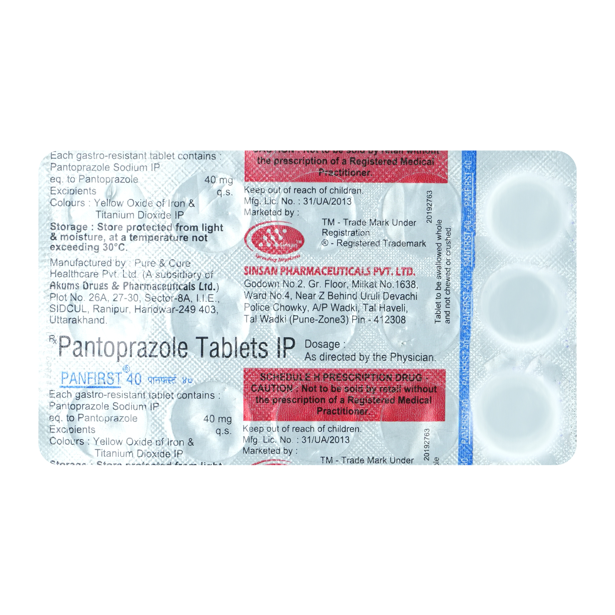 Panfirst 40 mg Tablet 15's, Pack of 15 TabletS Panfirst 40 mg Tablet 15's, Pack of 15 TabletS