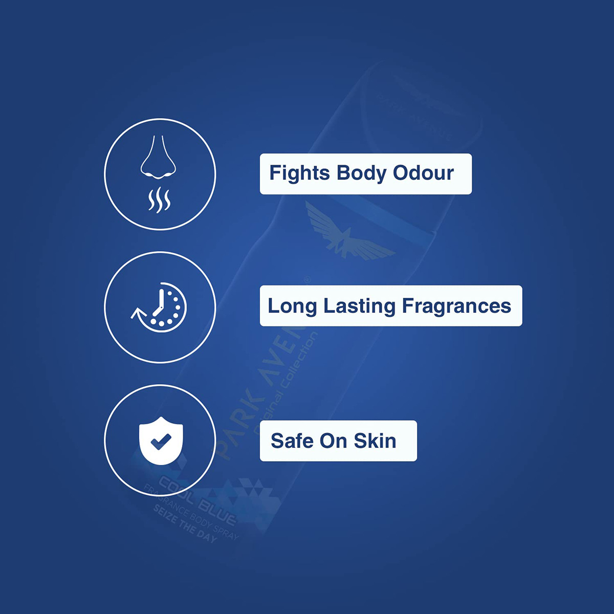 Park Avenue Cool Blue Freshness Deodorant Spray for Men, 100 gm, Pack of 1 Park Avenue Cool Blue Freshness Deodorant Spray for Men, 100 gm, Pack of 1