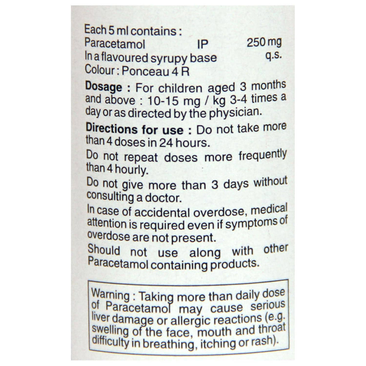 Paracip Suspension 60 ml, Pack of 1 Suspension Paracip Suspension 60 ml, Pack of 1 Suspension