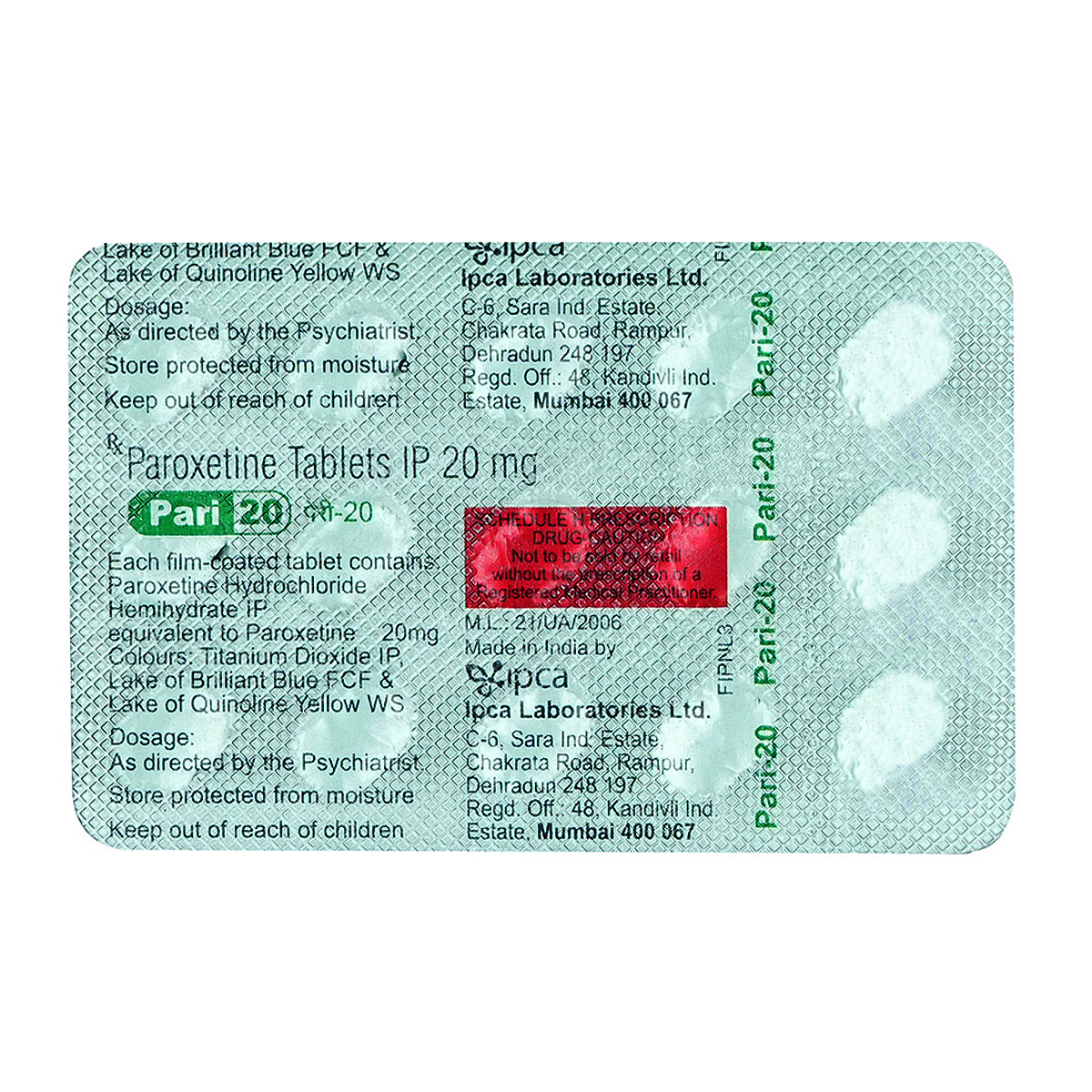Pari 20 Tablet 15's, Pack of 15 TabletS Pari 20 Tablet 15's, Pack of 15 TabletS