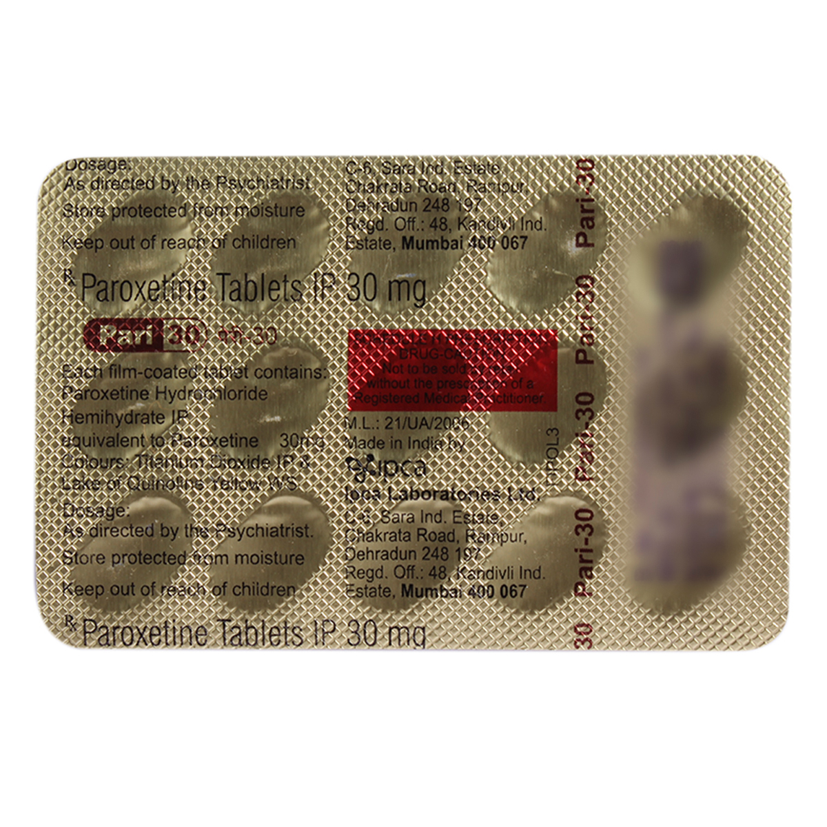 Pari 30 Tablet 15's, Pack of 15 TABLETS Pari 30 Tablet 15's, Pack of 15 TABLETS