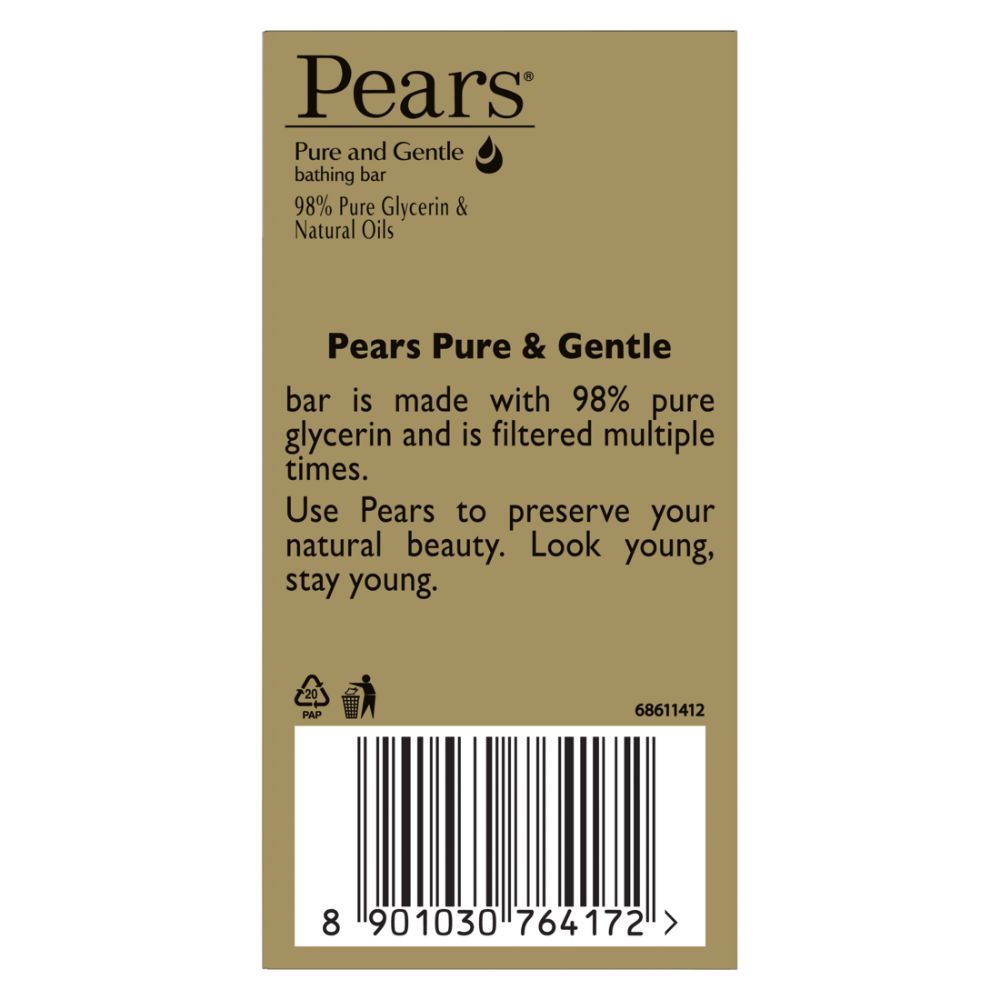 Pears Pure & Gentle Soap, 4x75 gm, Pack of 1 Pears Pure & Gentle Soap, 4x75 gm, Pack of 1