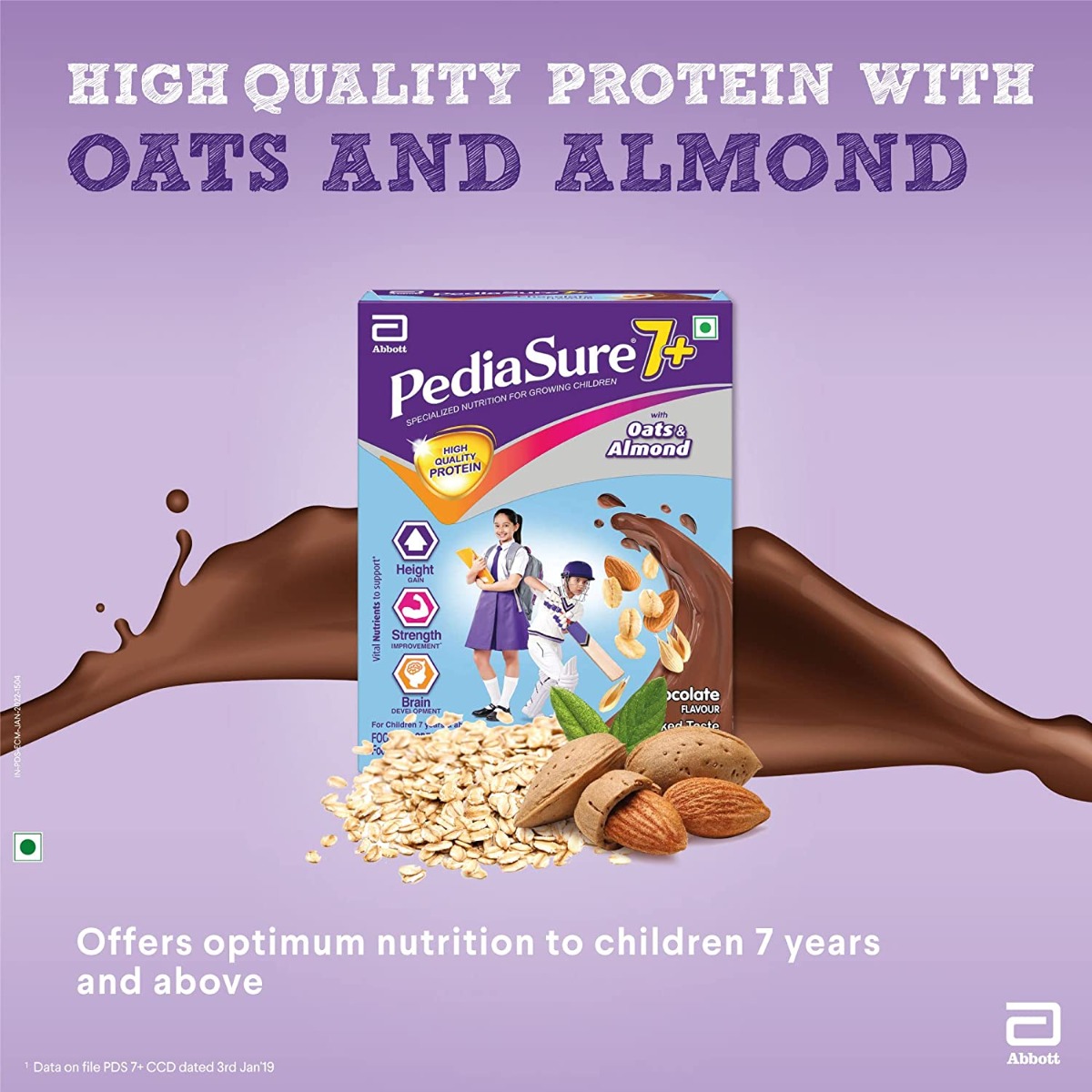 Pediasure 7+ Chocolate Flavour Specialized Nutrition Powder for Growing Children, 200 gm, Pack of 1 Pediasure 7+ Chocolate Flavour Specialized Nutrition Powder for Growing Children, 200 gm, Pack of 1