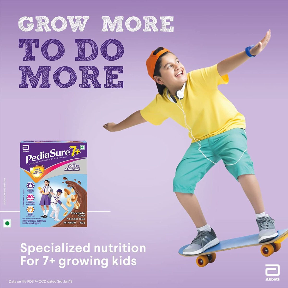 Pediasure 7+ Chocolate Flavour Specialized Nutrition Powder for Growing Children, 400 gm, Pack of 1 Pediasure 7+ Chocolate Flavour Specialized Nutrition Powder for Growing Children, 400 gm, Pack of 1