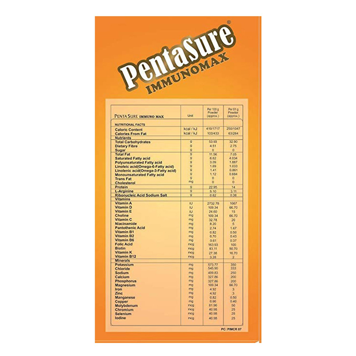Pentasure Immuno Max Creamy Vanilla Flavour Sachets, 244 gm (4 Sachets x 61 gm), Pack of 4 Pentasure Immuno Max Creamy Vanilla Flavour Sachets, 244 gm (4 Sachets x 61 gm), Pack of 4