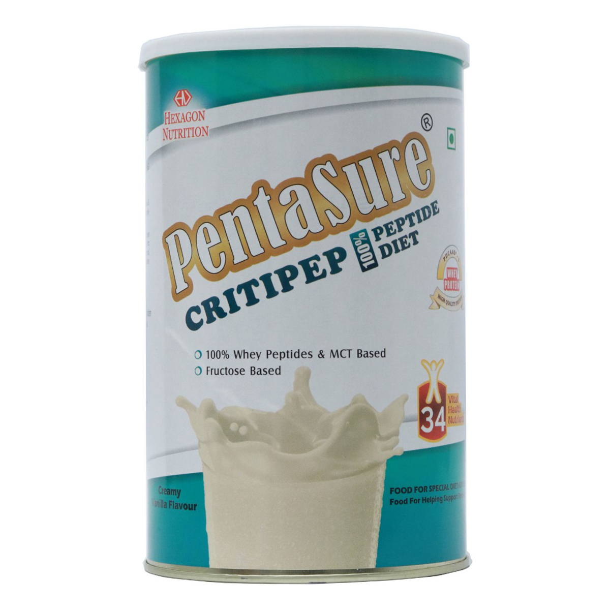 Pentasure Critipep Creamy Vanilla Flavour Powder, 400 gm Tin, Pack of 1 Pentasure Critipep Creamy Vanilla Flavour Powder, 400 gm Tin, Pack of 1