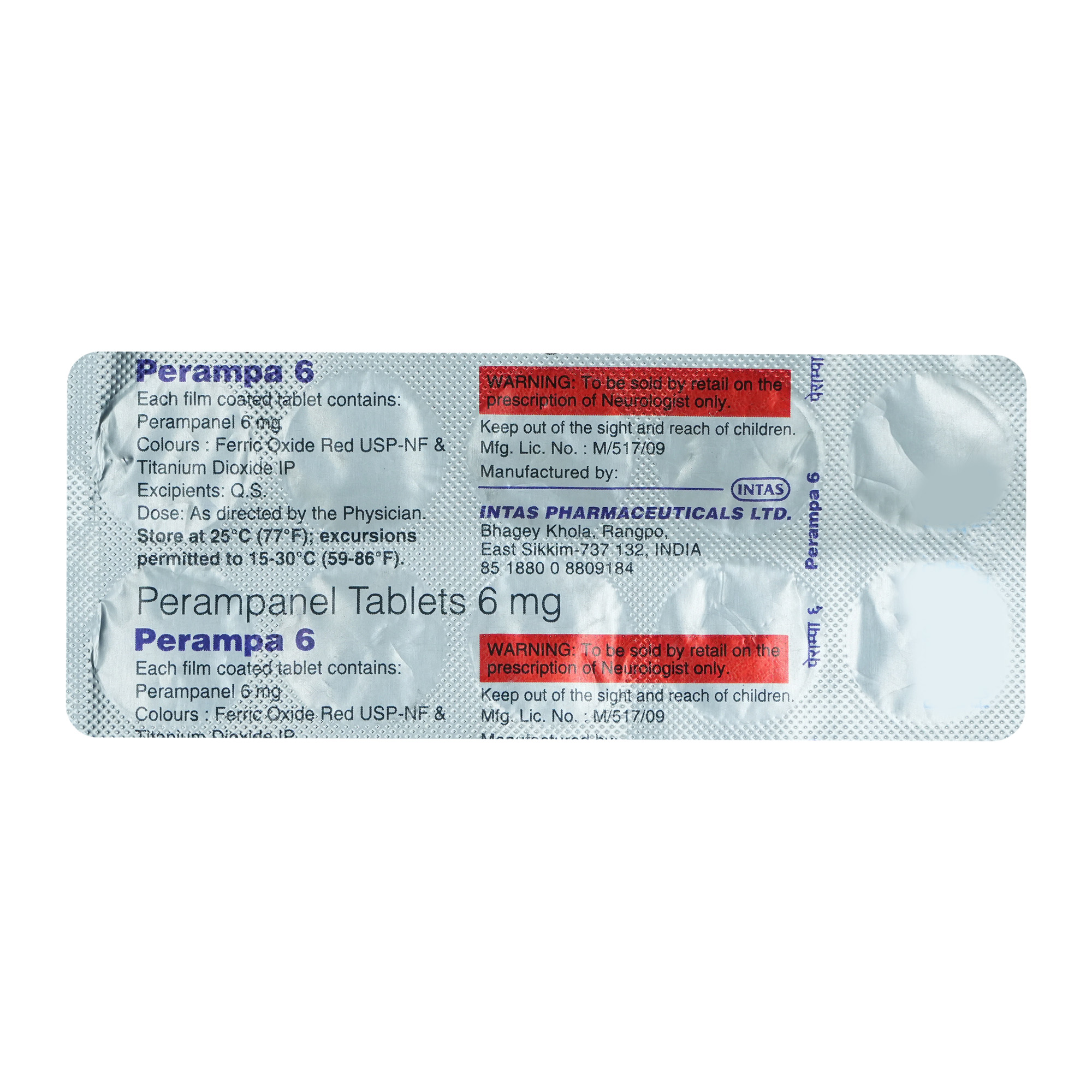 Perampa 6 Tablet 10's, Pack of 10 TABLETS Perampa 6 Tablet 10's, Pack of 10 TABLETS