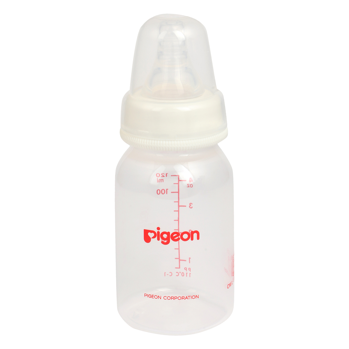 Pigeon Peristaltic Nipple Plastic Feeding Bottle Small, 120 ml, Pack of 1 Pigeon Peristaltic Nipple Plastic Feeding Bottle Small, 120 ml, Pack of 1