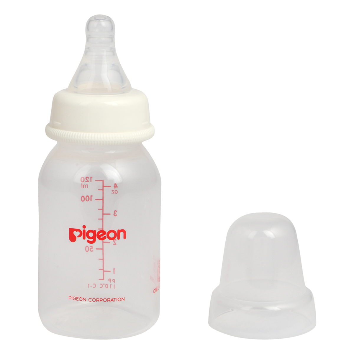 Pigeon Peristaltic Nipple Plastic Feeding Bottle Small, 120 ml, Pack of 1 Pigeon Peristaltic Nipple Plastic Feeding Bottle Small, 120 ml, Pack of 1