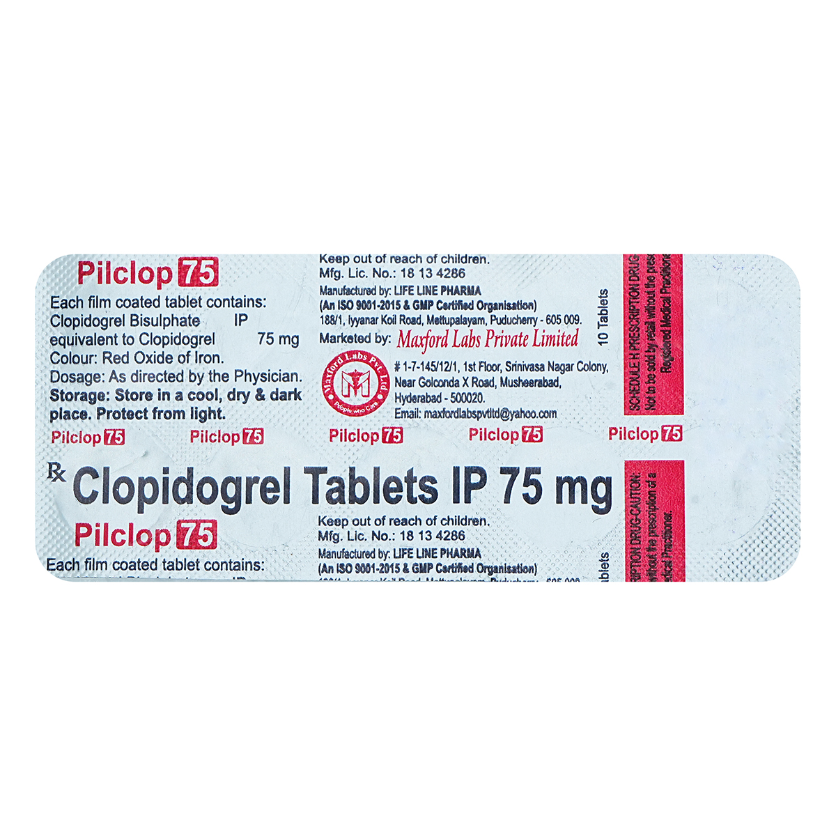 Pilclop 75 Tablet 10's, Pack of 10 TabletS Pilclop 75 Tablet 10's, Pack of 10 TabletS