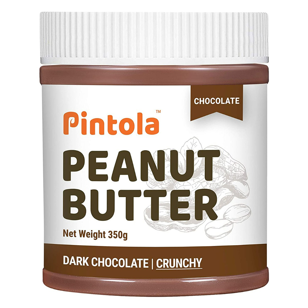 Pintola Dark Chocolate Crunchy Peanut Butter, 350 gm, Pack of 1 Pintola Dark Chocolate Crunchy Peanut Butter, 350 gm, Pack of 1