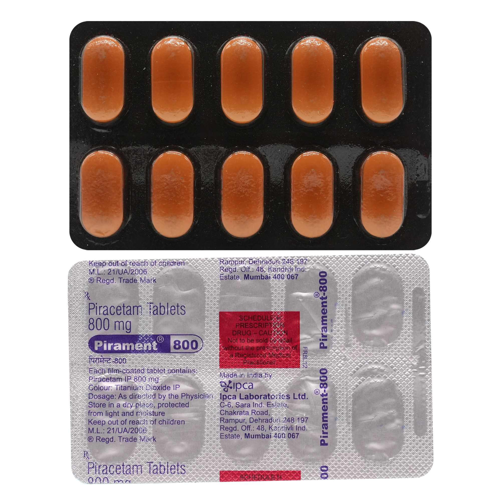 Pirament 800 Tablet 10's, Pack of 10 TabletS Pirament 800 Tablet 10's, Pack of 10 TabletS