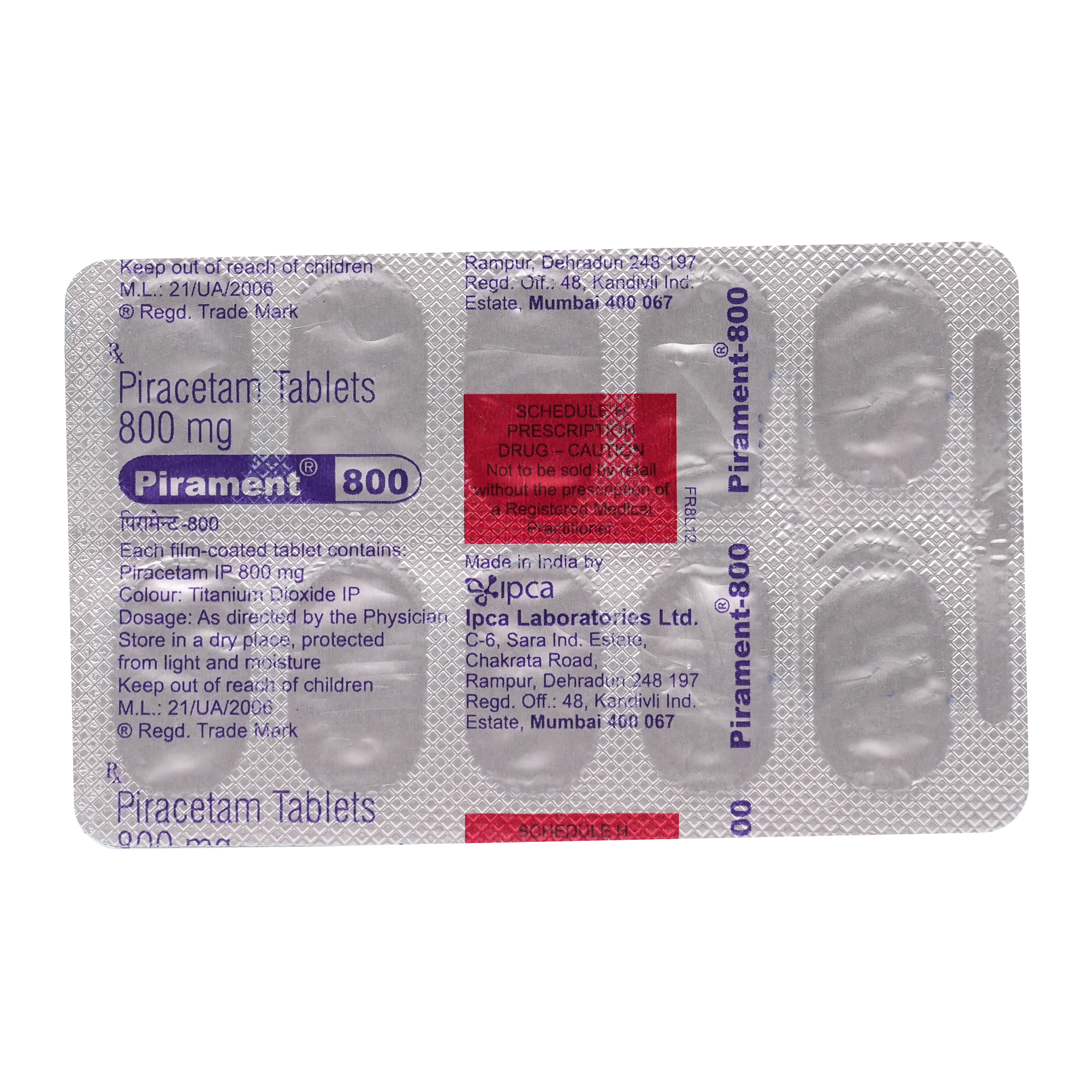 Pirament 800 Tablet 10's, Pack of 10 TabletS Pirament 800 Tablet 10's, Pack of 10 TabletS