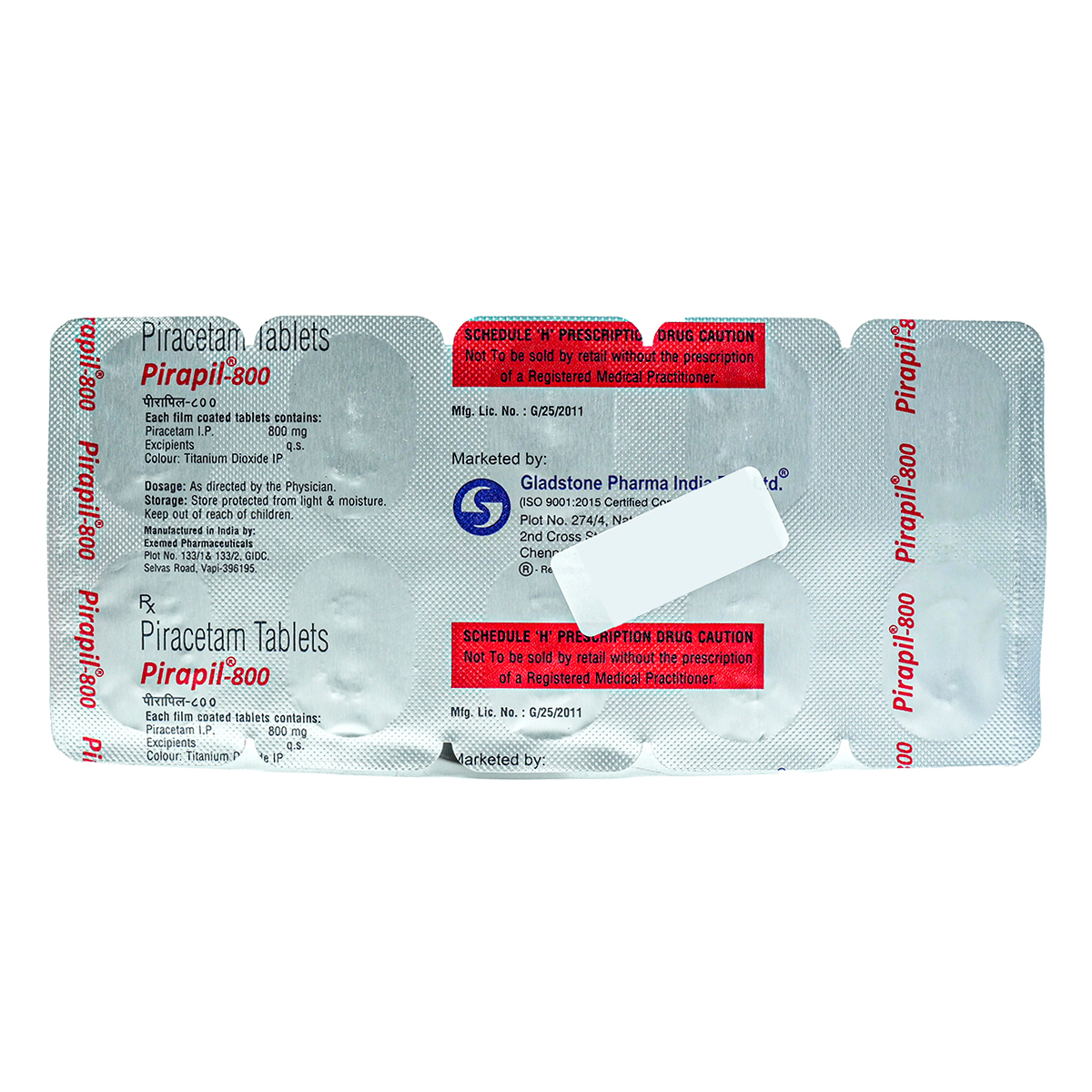 Pirapil 800 Tablet 10's, Pack of 10 TABLETS Pirapil 800 Tablet 10's, Pack of 10 TABLETS