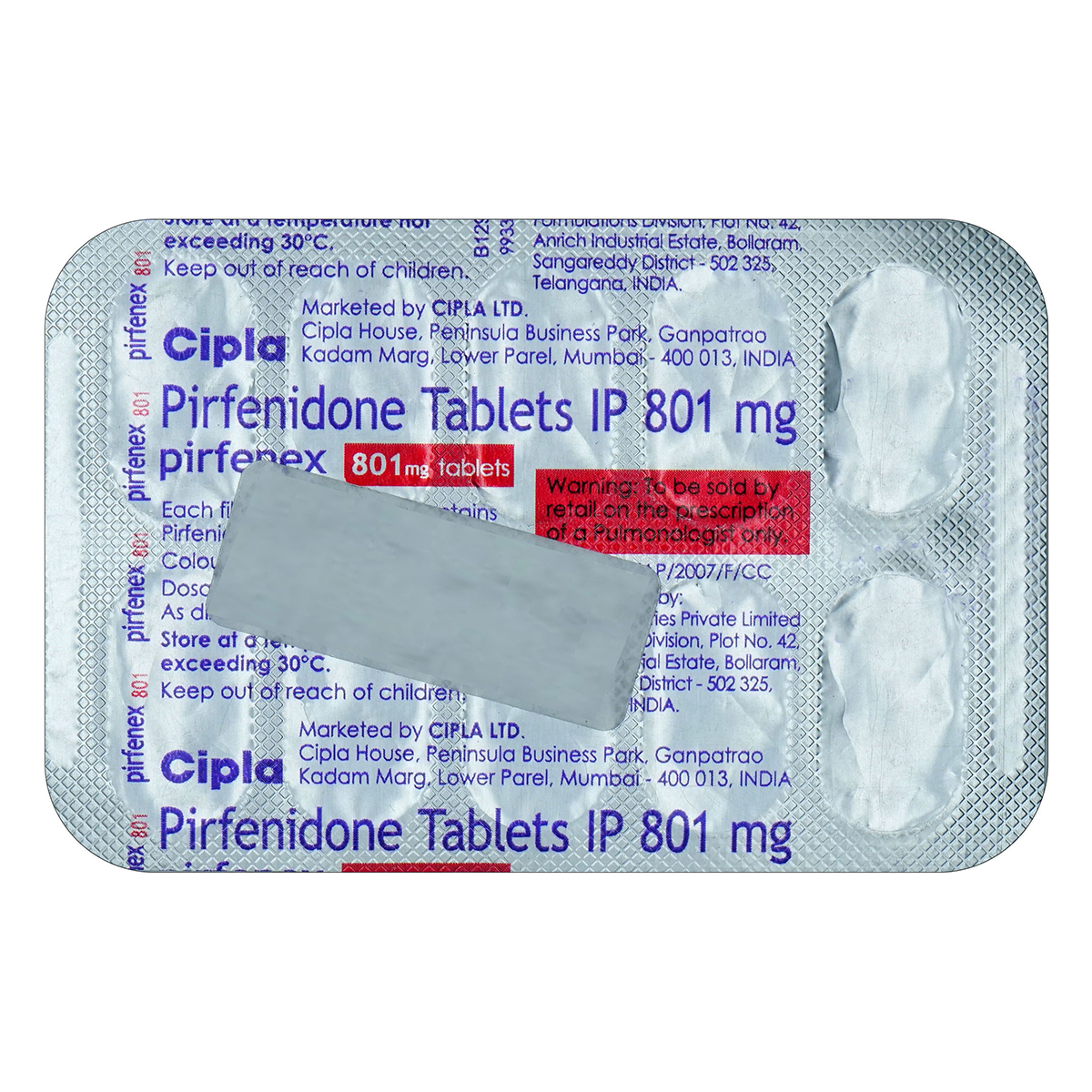 Pirfenex 801 Tablet 10's, Pack of 10 TABLETS Pirfenex 801 Tablet 10's, Pack of 10 TABLETS