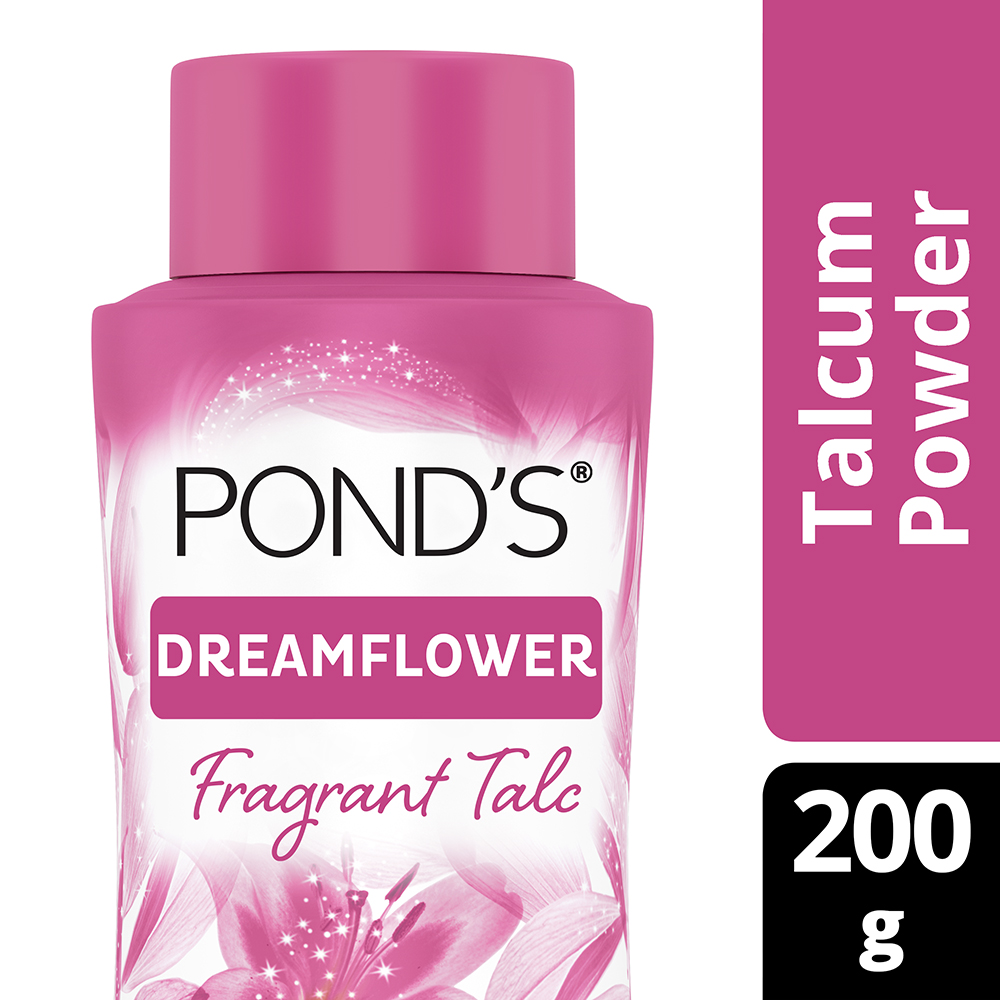Pond's Dreamflower Fragrant Pink Lily Talc Powder 200 gm | Reduce Sweat | Controls Body Odour With Pink Lily Fragrance, Pack of 1