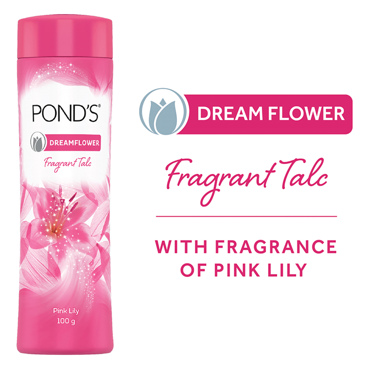 Pond's Dreamflower Fragrant Pink Lily Talc Powder 200 gm | Reduce Sweat | Controls Body Odour With Pink Lily Fragrance, Pack of 1 Pond's Dreamflower Fragrant Pink Lily Talc Powder 200 gm | Reduce Sweat | Controls Body Odour With Pink Lily Fragrance, Pack of 1