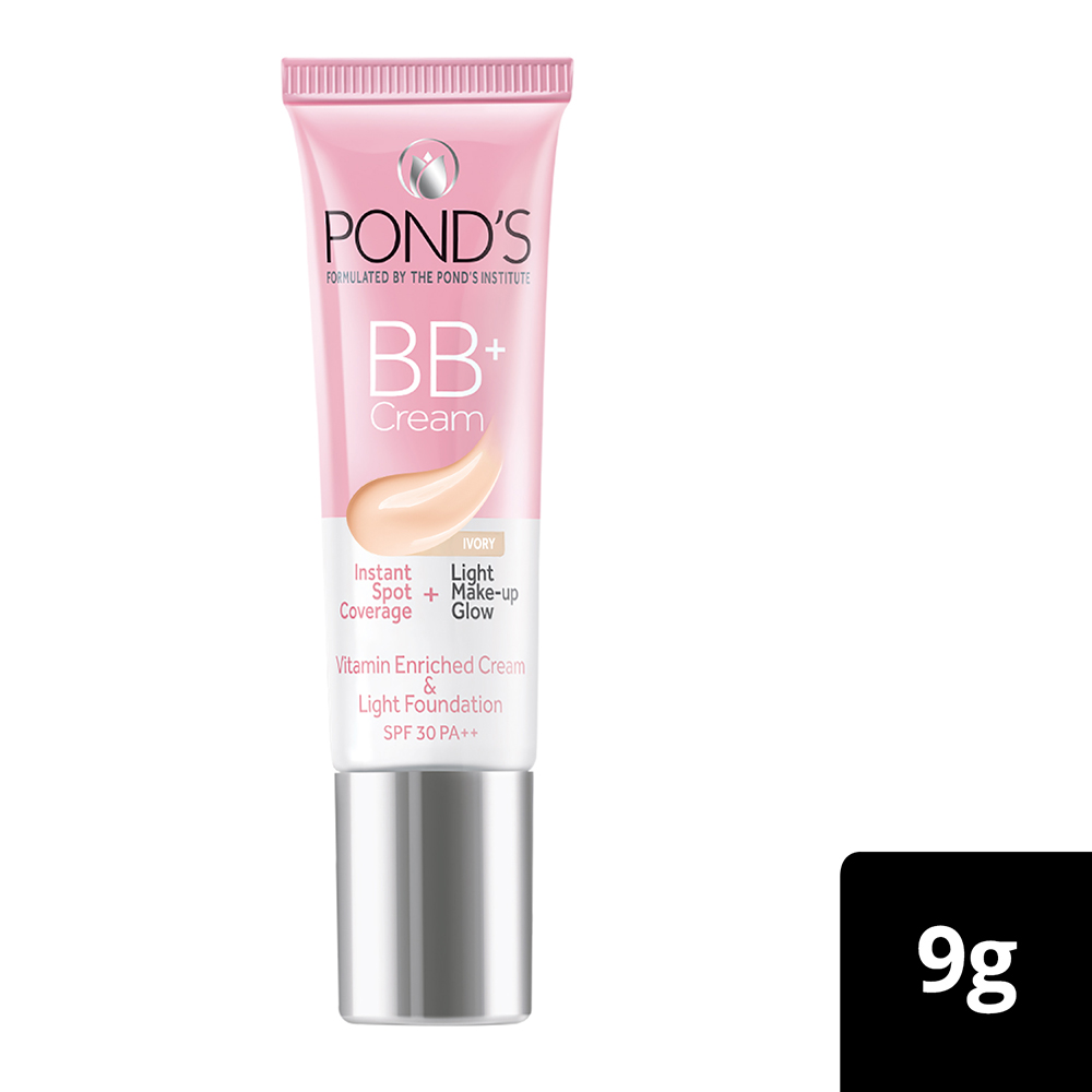 Pond's BB+ SPF 30 PA++ Ivory Cream, 9 gm, Pack of 1 Pond's BB+ SPF 30 PA++ Ivory Cream, 9 gm, Pack of 1