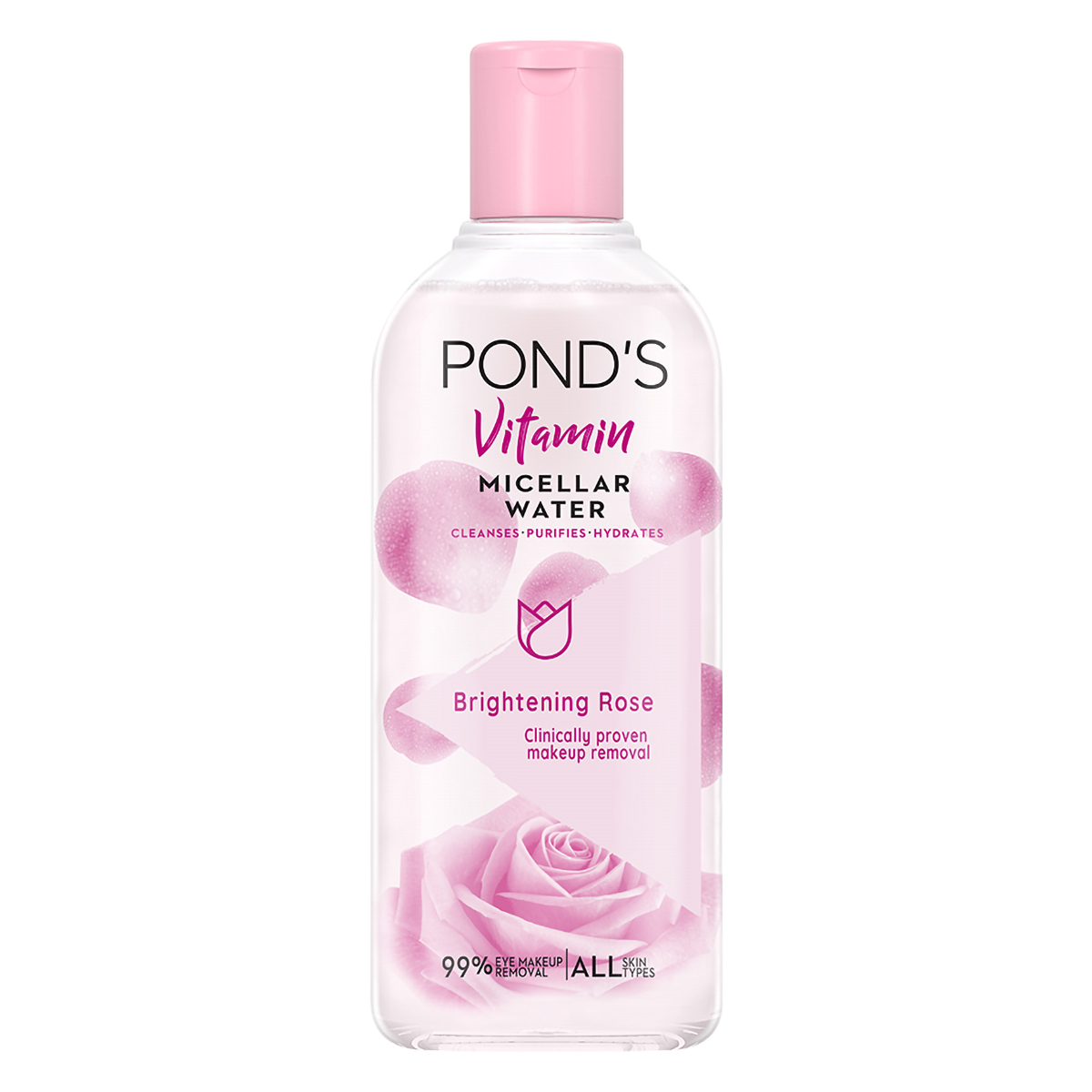 Pond's Vitamin Brightening Rose Micellar Water, 105 ml, Pack of 1 Pond's Vitamin Brightening Rose Micellar Water, 105 ml, Pack of 1