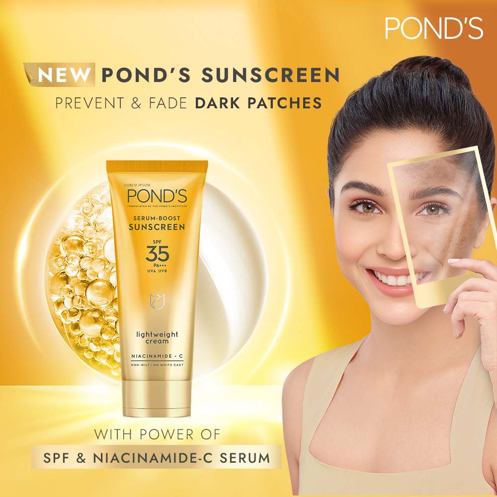 Pond's Serum Boost SPF 35 PA++++ Lightweight Sunscreen cream, 50 gm, Pack of 1 Pond's Serum Boost SPF 35 PA++++ Lightweight Sunscreen cream, 50 gm, Pack of 1