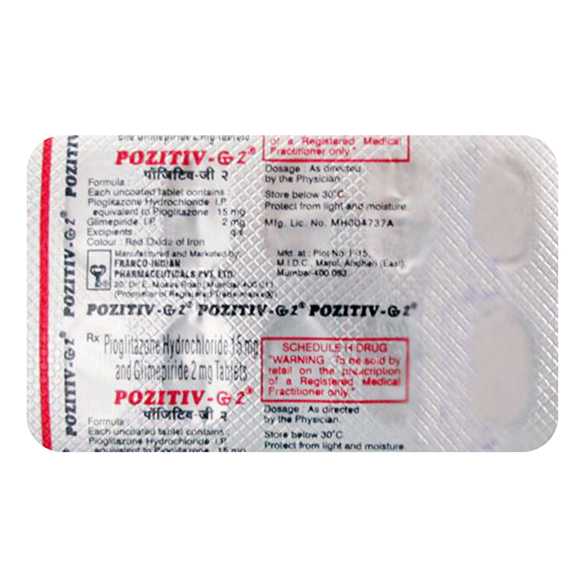 Pozitive-G2 Tablet 10's, Pack of 10 Pozitive-G2 Tablet 10's, Pack of 10